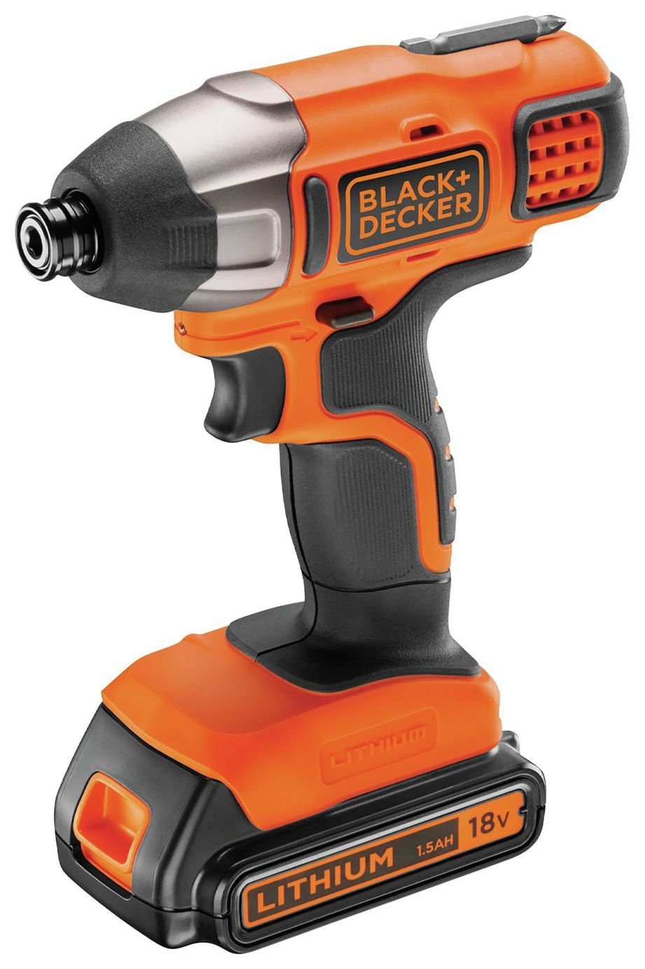 Black + Decker 1.5AH Cordless With Battery Impact Driver-18V