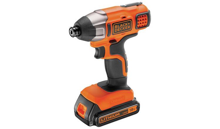 BLACK+DECKER 18V Cordless Impact Driver with Battery and Charger  (BDCIM18C1-GB)