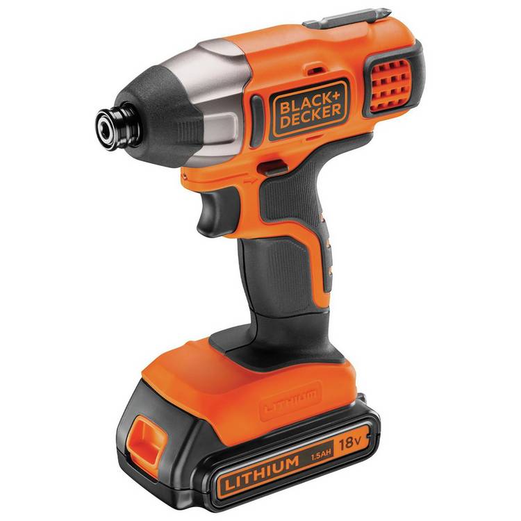 Black + Decker 1.5AH Cordless With Battery Impact Driver-18V 0