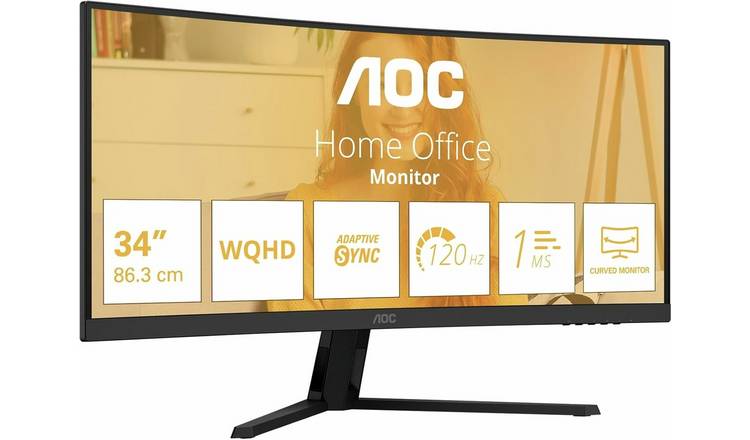 AOC CU34B3E 34 Inch Curved QHD 120Hz Monitor