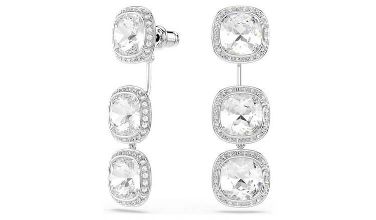 Swarovski Una Angelic Crystal Cushion Drop Earrings