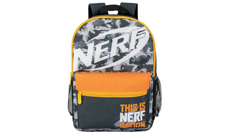 Hasbro Nerf Nation 19L Backpack - Black and Grey