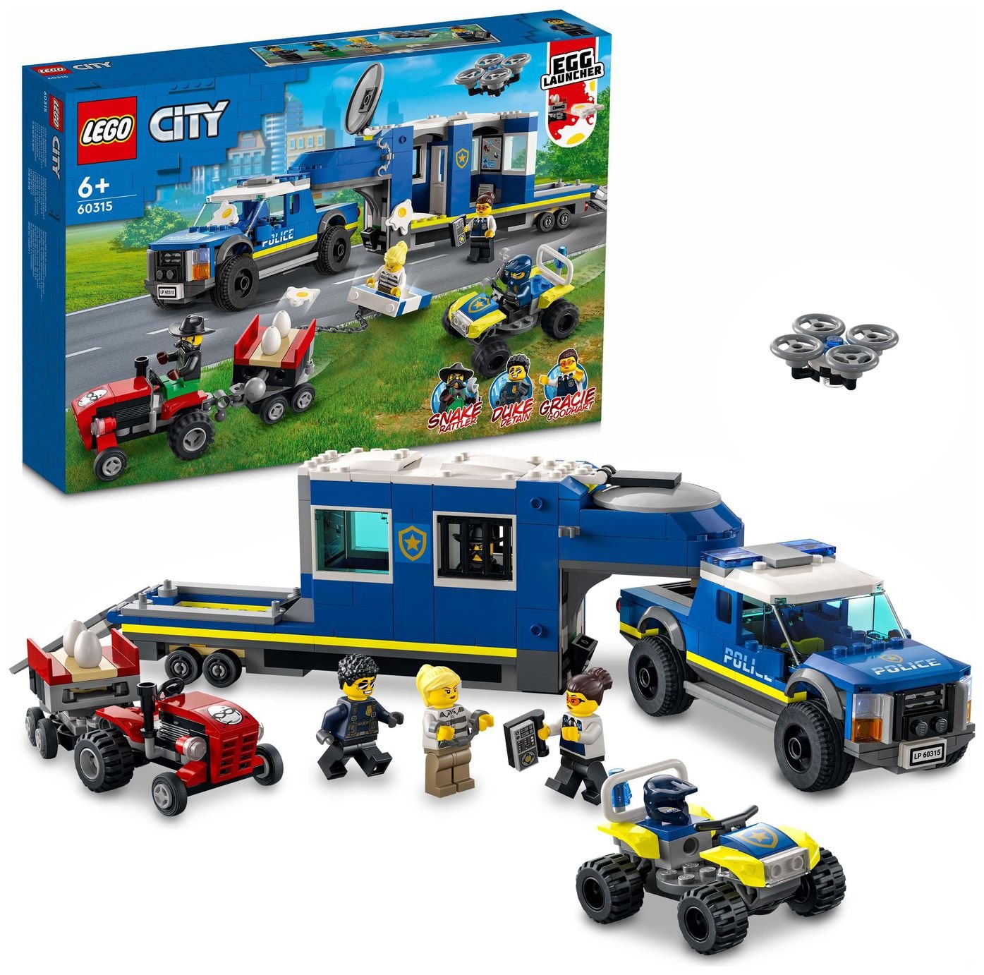 LEGO City Police Mobile Command Truck and Tractor Toys 60315 review