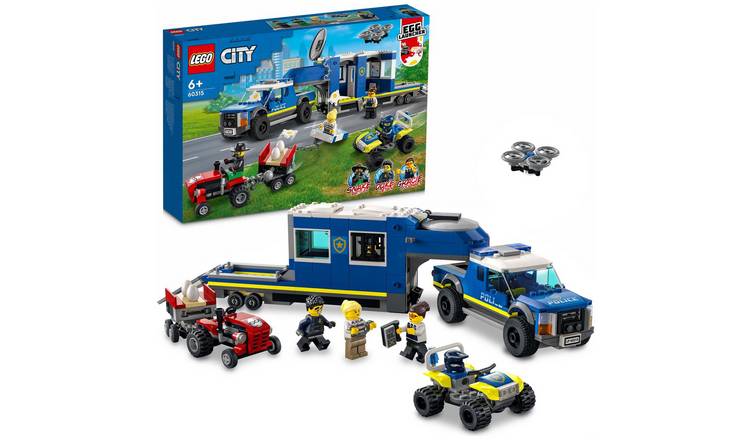 LEGO City Police Mobile Command Truck Toy with Drone 60315