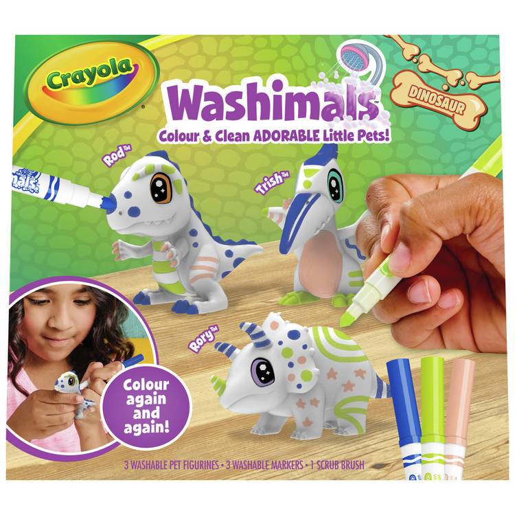 Crayola Washimals Dinosaur Playset - Pack of 3 0