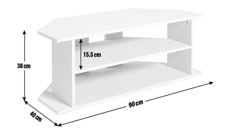 Argos white tv store unit gloss