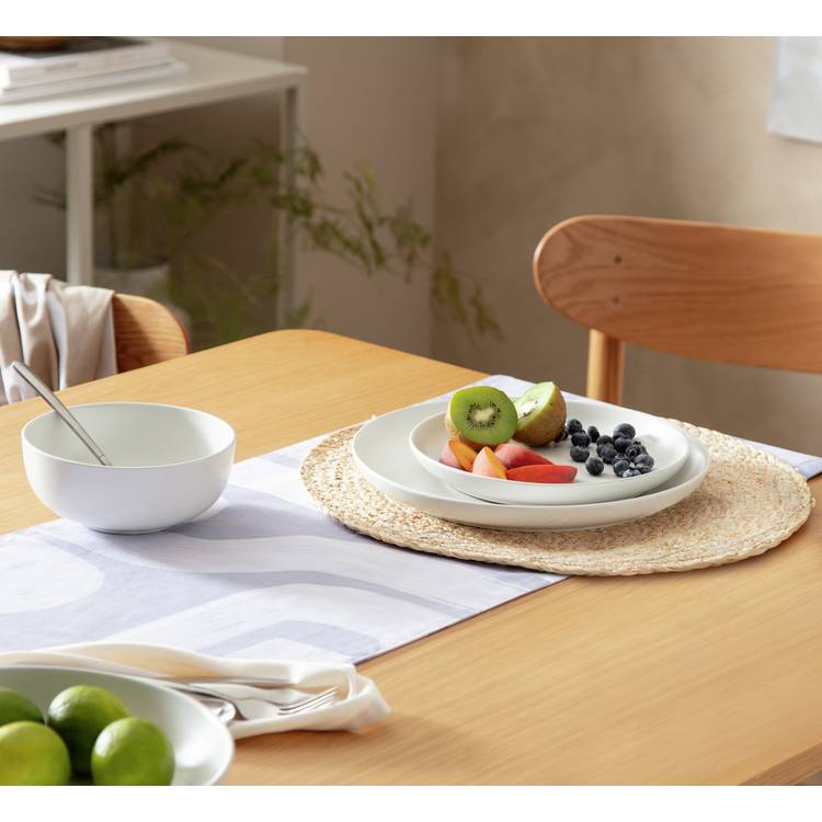 Habitat 12 Piece Stoneware Dinner Set - White 0