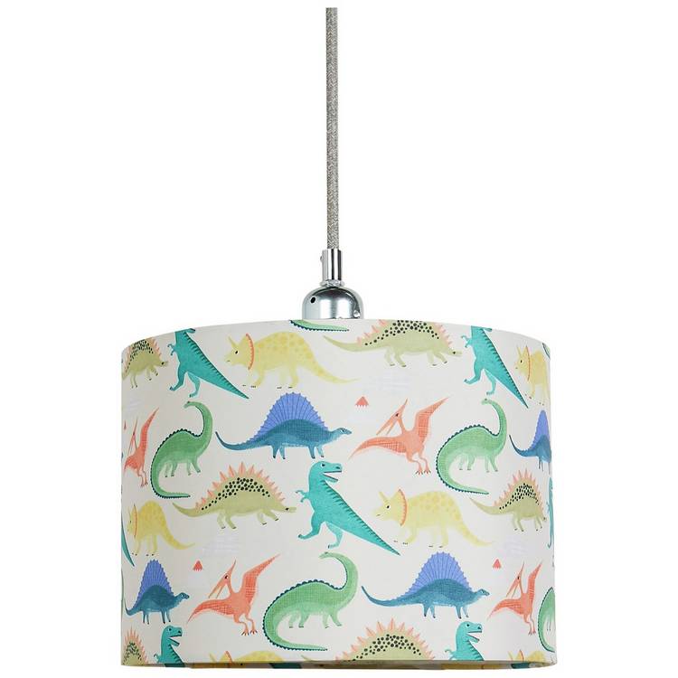 Argos Home White Dino Drum Lampshade - 25cm 0