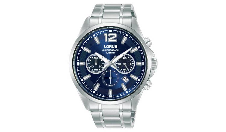 Lorus Men's Stainless Steel Blue Dial Bracelet Watch