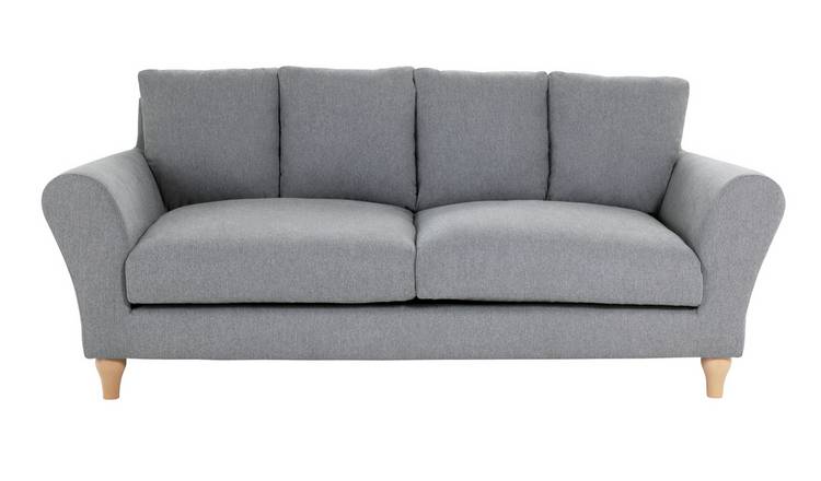 Habitat Carrie 3 Seater Fabric Sofa - Grey