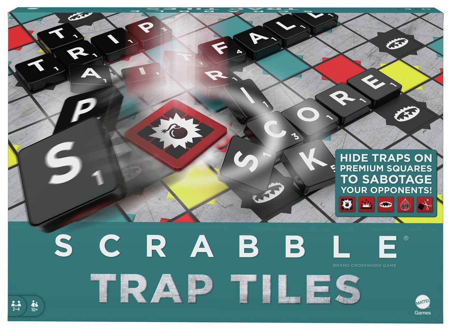 Scrabble Trap Tiles Word Board Game