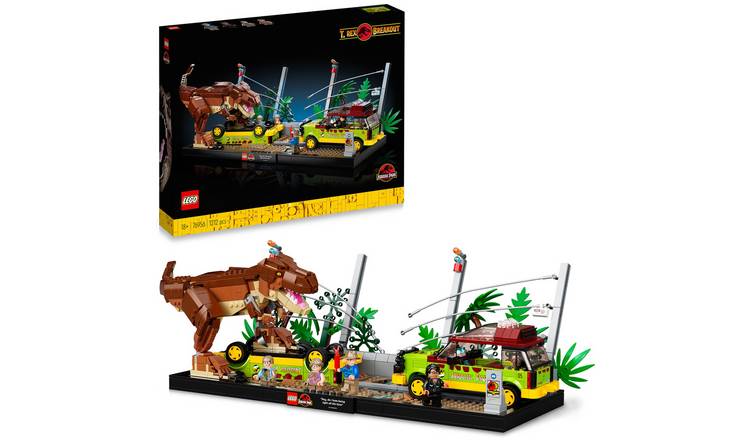 Buy LEGO Jurassic Park T. rex Breakout Set for Adults 76956 | LEGO | Argos