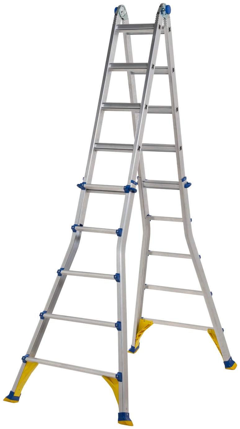 Aluminium Vouwladder - Multifunctionele Ladder - 6-in-1 Trapladder - 1 – De Vries Meubels