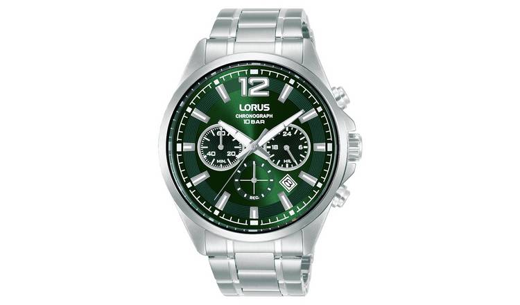 Lorus Men's Stainless Steel Green Dial Bracelet Watch