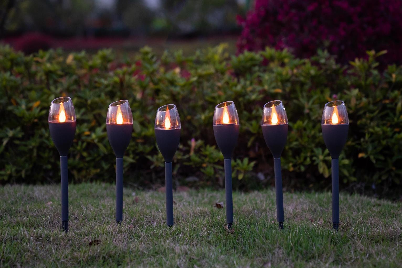 Habitat Mini Candle Effect Solar Stake Lights - Pack of 6