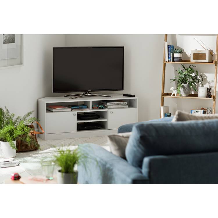 Argos Home Corners 2 Door TV Unit - White 0