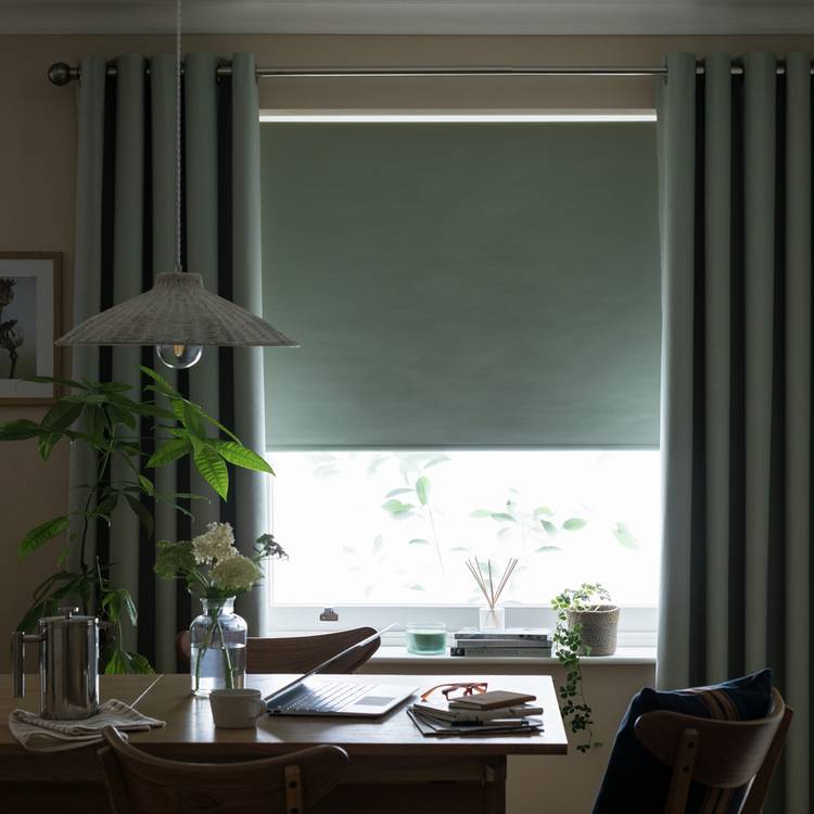 Argos Home Blackout Sage Green Roller Blind - 60cm 0