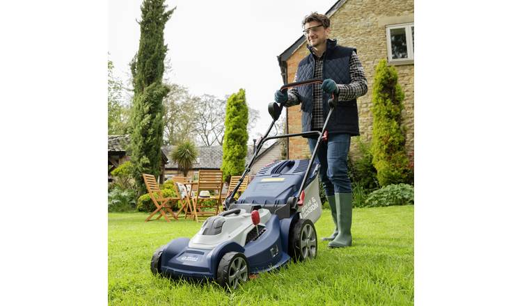 Battery best sale lawnmowers argos