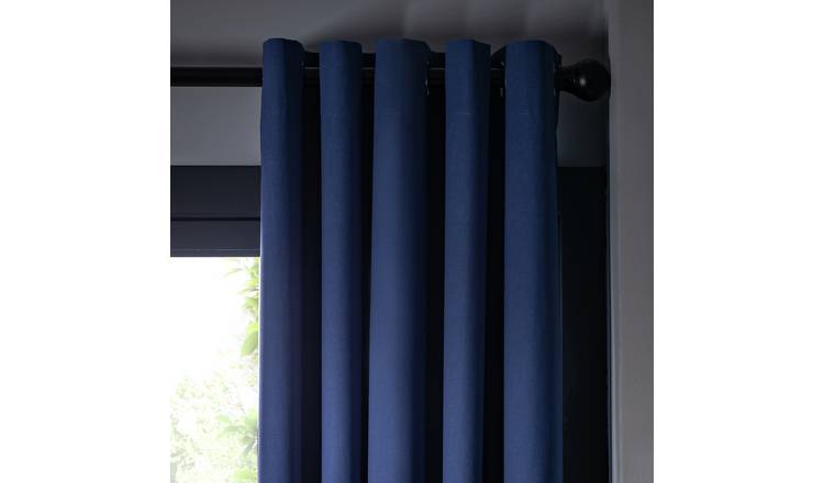 Navy on sale eyelet curtains