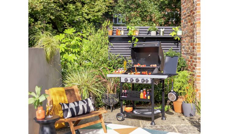 Buy Argos Home Premium 4 Burner with Side Burner Gas BBQ, Barbecues