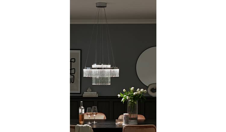 Led light deals rod chandelier