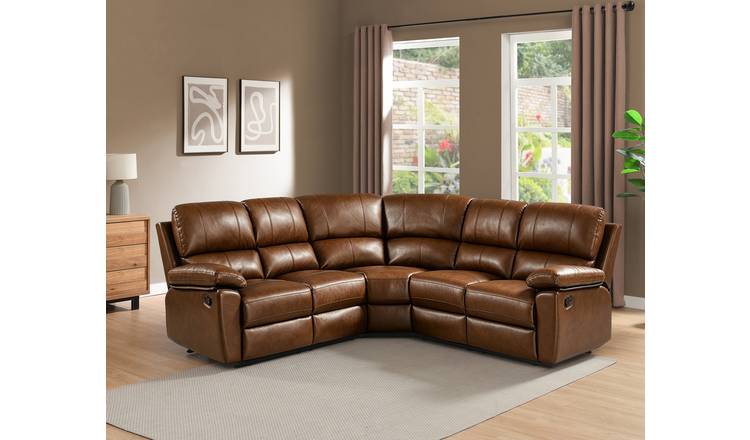 Argos Home Toby Recliner Corner Sofa - Tan