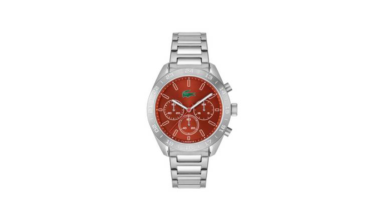 Lacoste Boston Orange Dial Stainless Steel Bracelet Watch