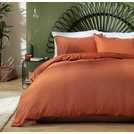 Buy Habitat Cotton Linen Plain Rust Bedding Set - Kingsize | Duvet cover  sets | Argos