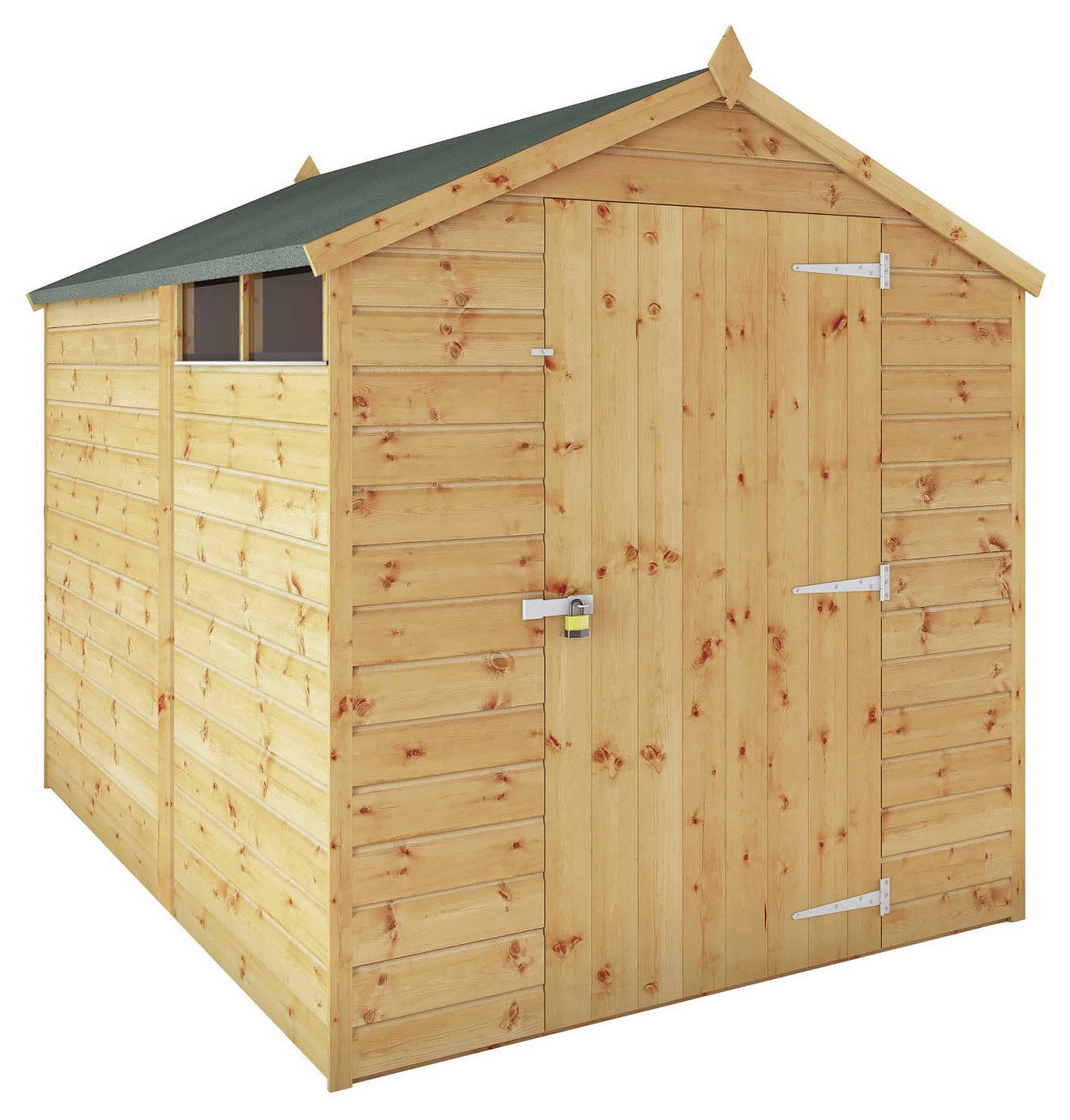 Mercia Shiplap 2  Glazed Windows Apex Shed - 8 x 6ft