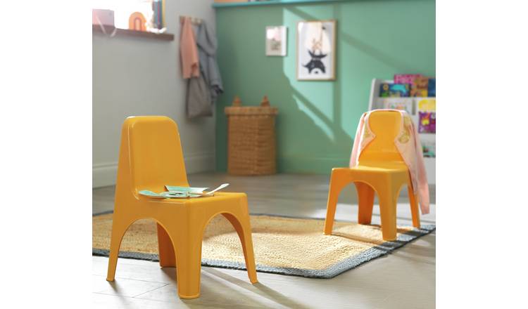Bica Kids Set of 2 Yellow Plastic Chairs