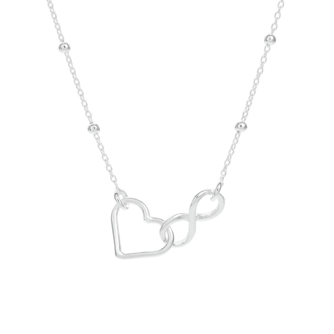 Revere Sterling Silver Infinity Heart Pendant Necklace