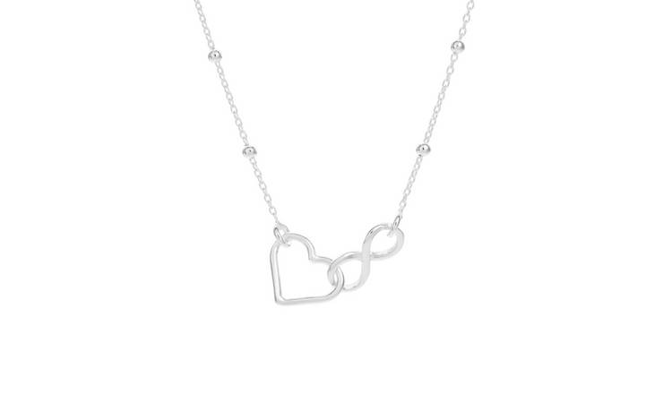 Revere Sterling Silver Infinity Heart Pendant Necklace