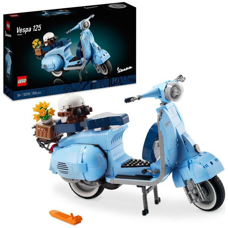 LEGO Icons Vespa 125 Scooter Model Set for Adults 10298 0