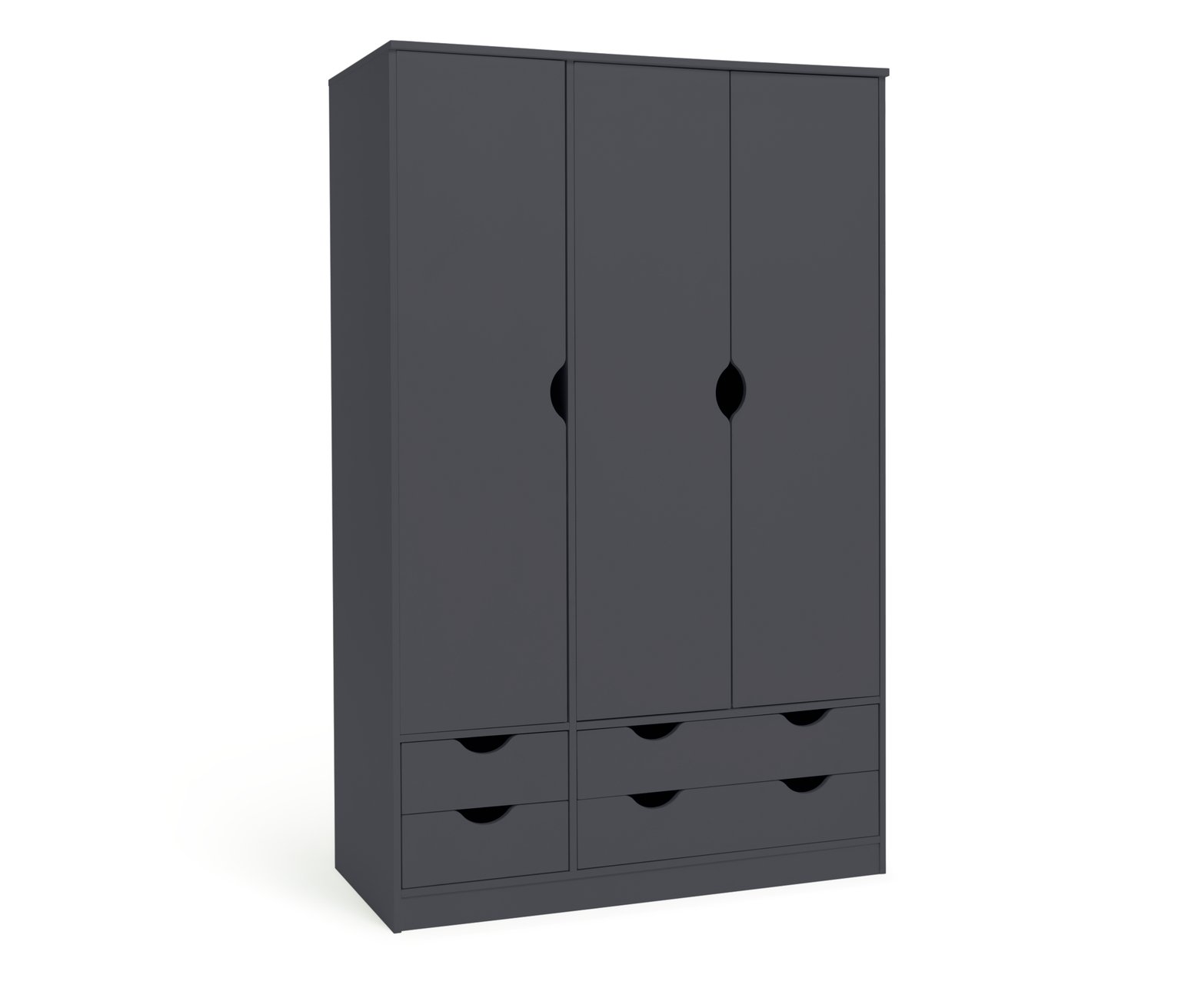 Habitat Pagnell 3 Door 4 Drawer Wardrobe - Grey