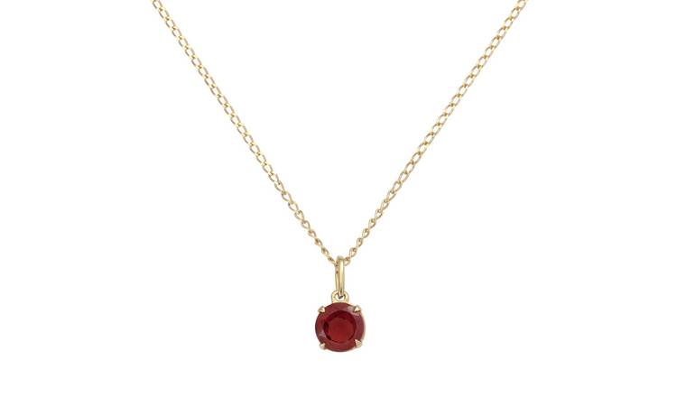 9ct gold garnet on sale necklace