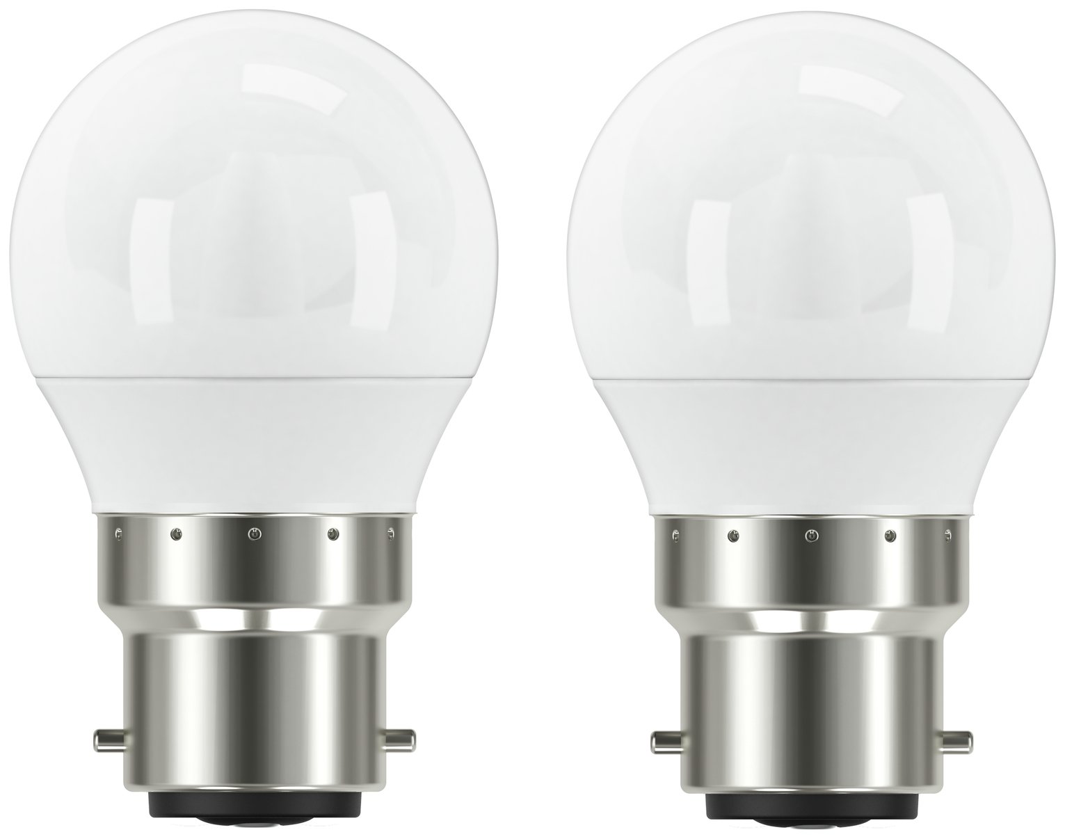 Argos Home 4.2W LED Mini Globe BC Light Bulb - 2 Pack