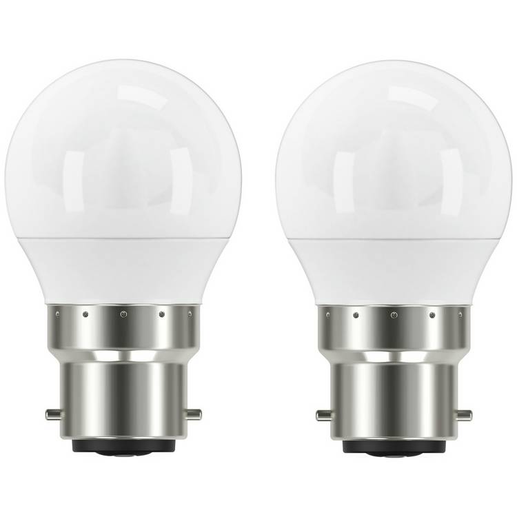 Argos Home 4.2W LED Mini Globe BC Light Bulb - 2 Pack 0