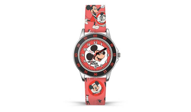 Disney Kids Time Teacher Mickey Mouse Silicone Strap Watch
