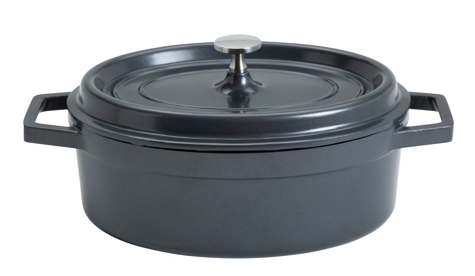 Habitat 4.2LT Cast Aluminium Casserole Dish - Black