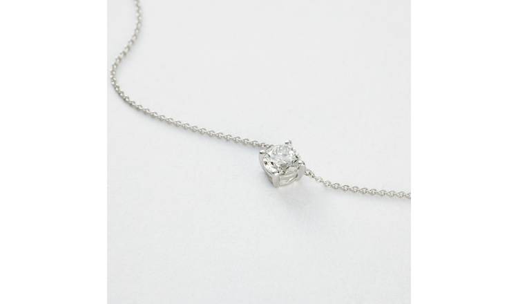 Revere 9ct White Gold Lab Grown Diamond Necklace