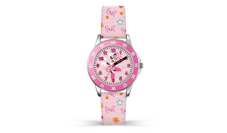 Disney Kids Time Teacher Minnie Mouse Silicone Strap Watch