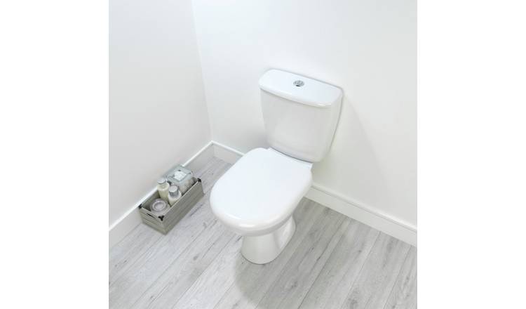 Beldray Antibac Plastic Soft Close D-Shape Toilet Seat - White