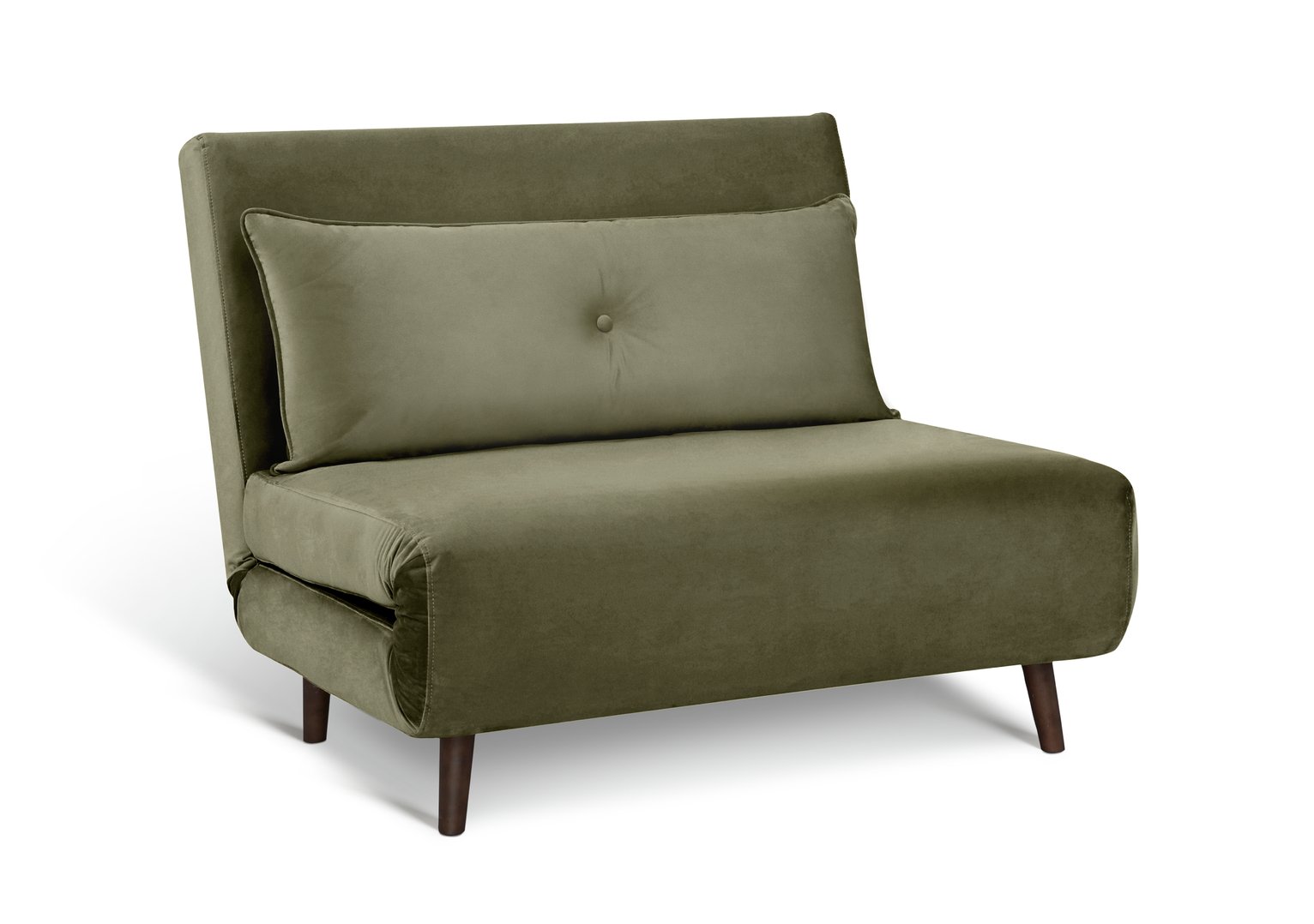 Habitat Roma Small Double Velvet Chairbed - Sage Green