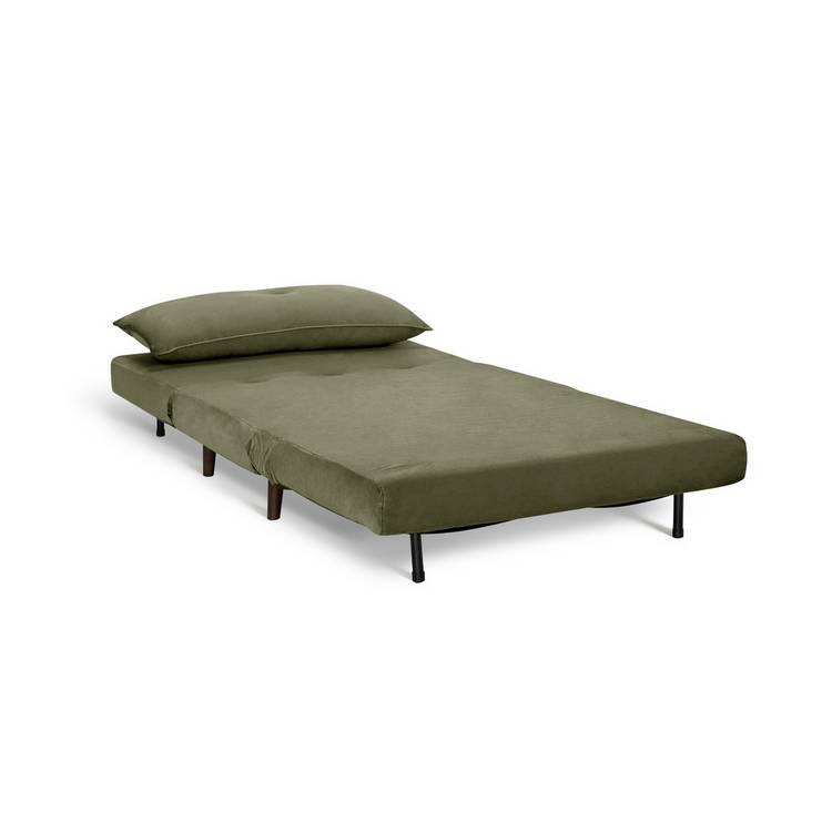 Buy Habitat Roma Small Double Velvet Chairbed Sage Green Sofabeds Habitat