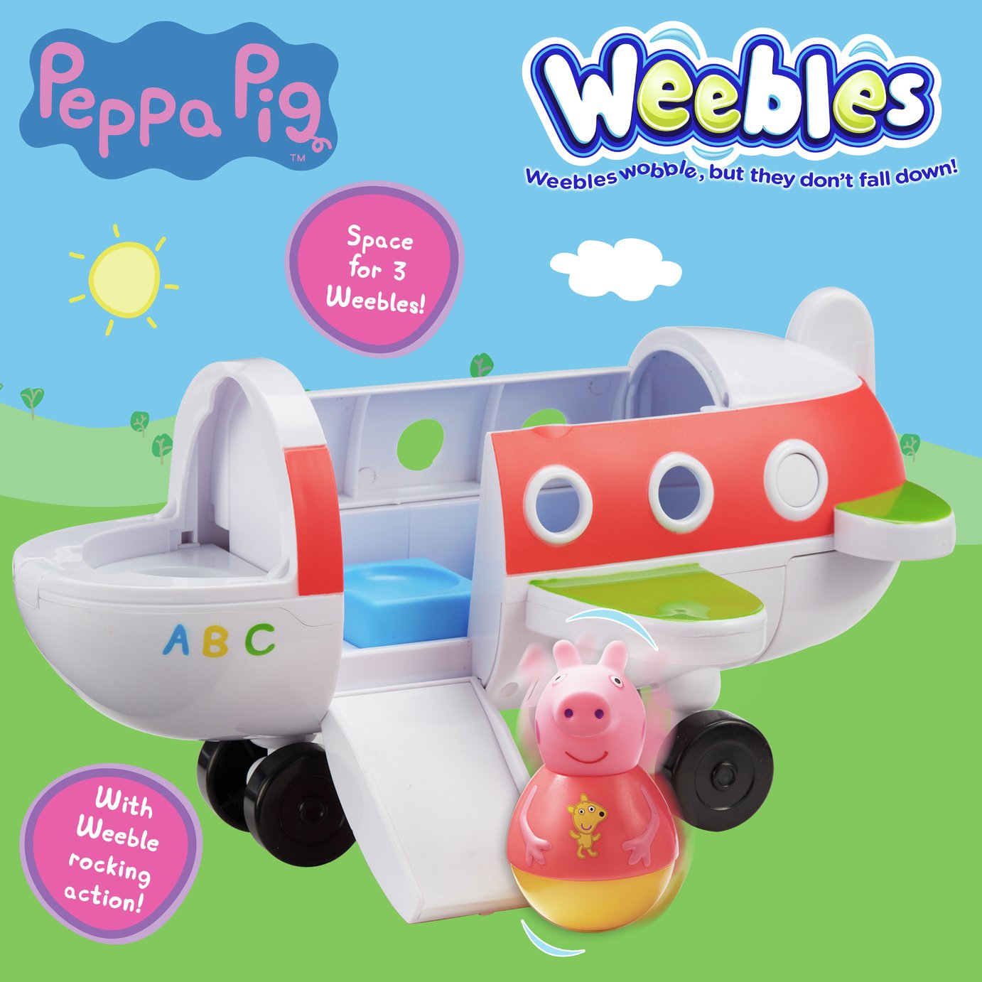 Weebles Peppa Pig Push Along Wobbly Plane review