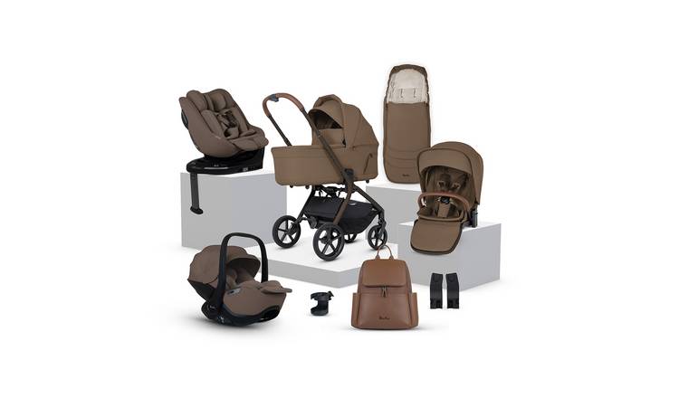 Silver Cross Breez 360 Car Seat Family Travel System Bundle - Maple
