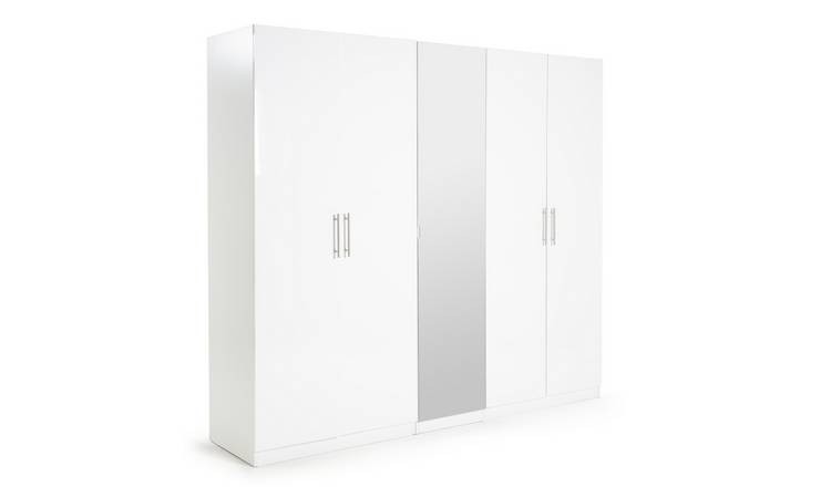 White on sale shiny wardrobes