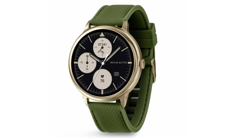 Reflex Active Spectra Khaki Silicone Strap Amoled Smart Watch