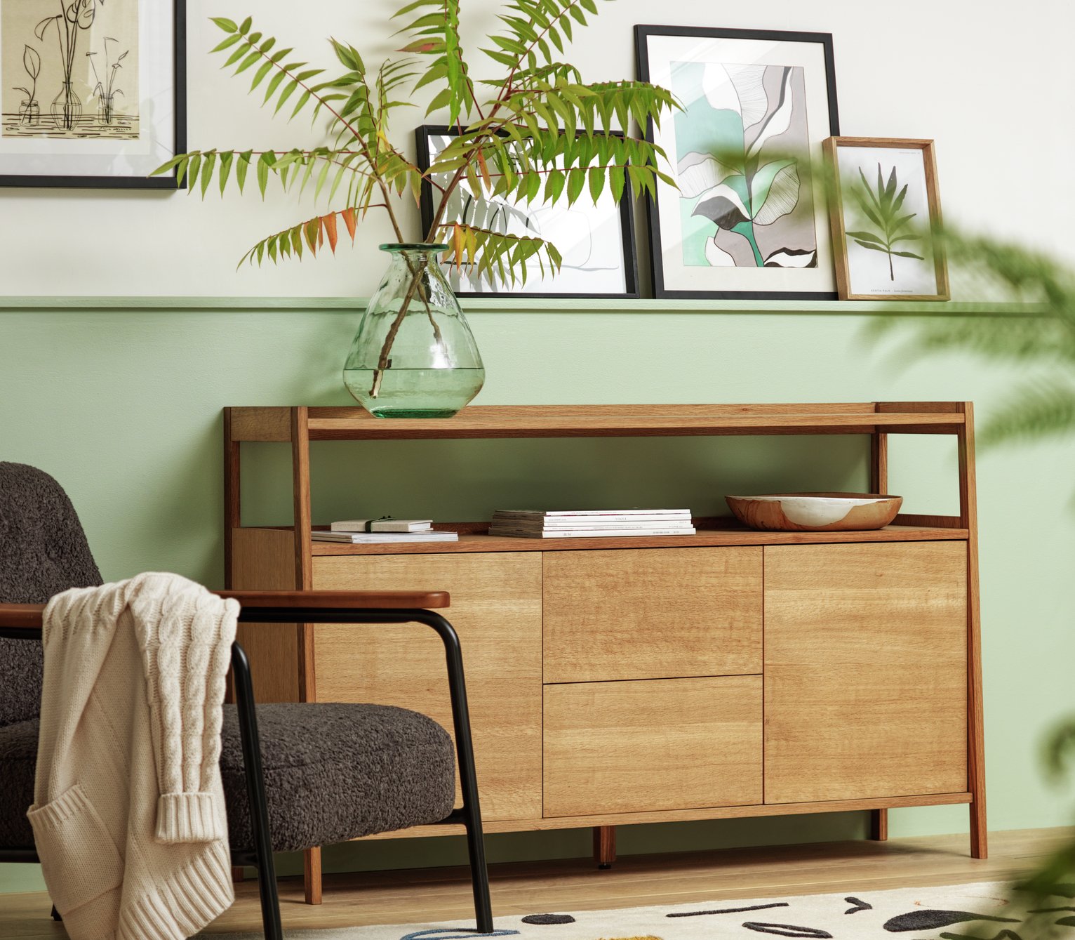 Habitat Marston 2 Door 2 Drawer Sideboard - Oak