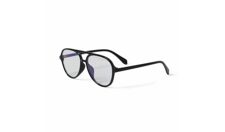 Freedom Black Aviator Blue Light Glasses